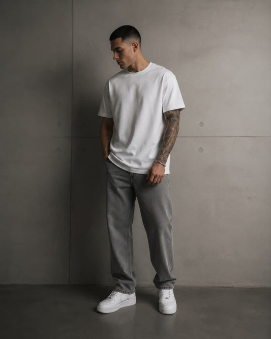 Playera Blanca Semi Oversize