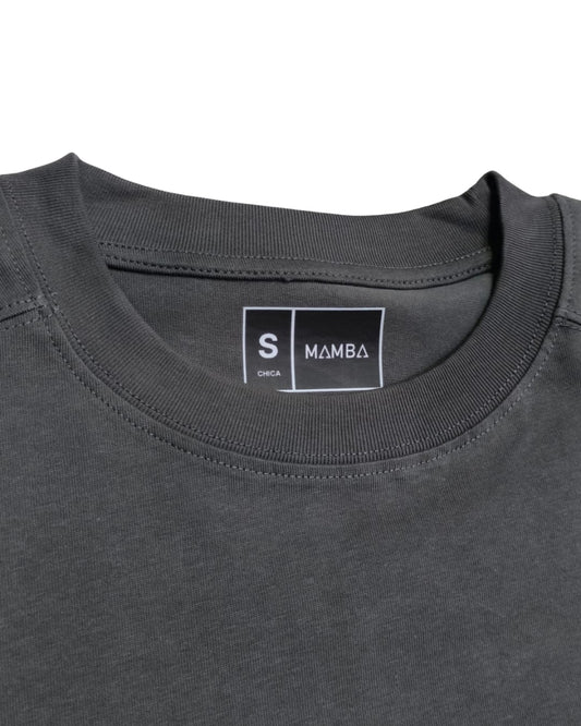 Playera Lisa Semi Oversize Gris Oxford